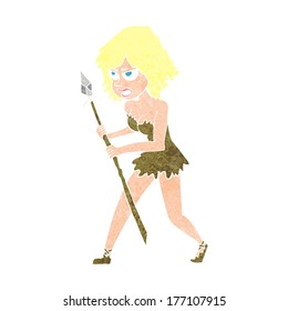 cartoon cave girl