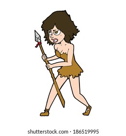 cartoon cave girl