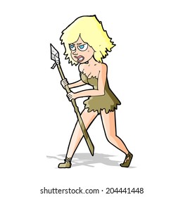 cartoon cave girl