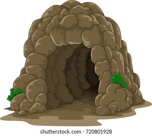 Cartoon Cave Isolated On White Background