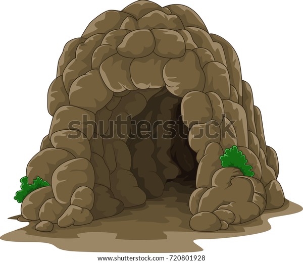 Cartoon Cave Isolated On White Background Stock Vector (Royalty Free