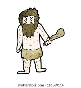 cartoon cave man with club