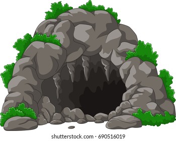 Cartoon The Cave With Stalactites