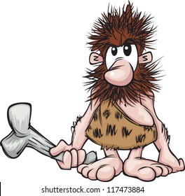 A cartoon caveman