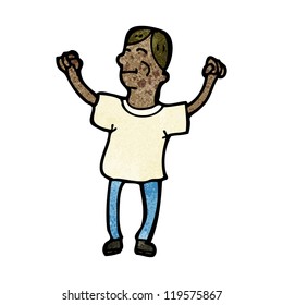 caricatura que celebra al hombre