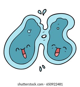 cartoon cell dividing
