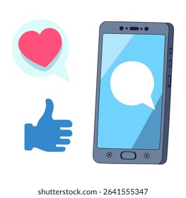 Cartoon Cellphone Gadget Communication Media Social Simple Design Icon Digital Source 