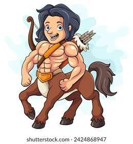 Cartoon Centaur on white background