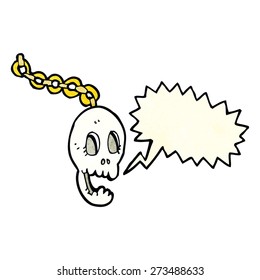 cartoon chain with speech bubble