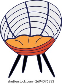 a cartoon of a chair