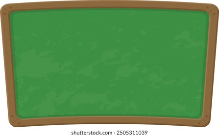 A cartoon chalkboard on white background. Back to school. Blackboard on white