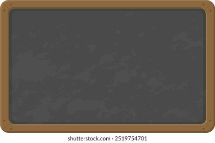 Um quadro-negro de desenhos animados sobre fundo branco. De volta à escola. Quadro negro no branco