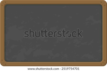 A cartoon chalkboard on white background. Back to school. Blackboard on white