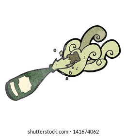 cartoon champagne bottle