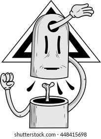 Cartoon character. 
