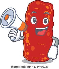 Caricatura de bacterias acinetobacter con megáfono