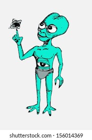 Cartoon Character Alien