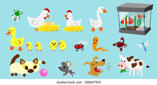 cartoon character animal are cute