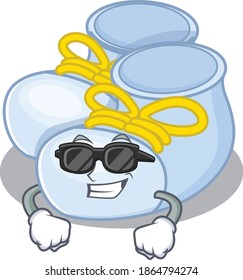 cartoon character of baby boy boots wearing classy black glasses
