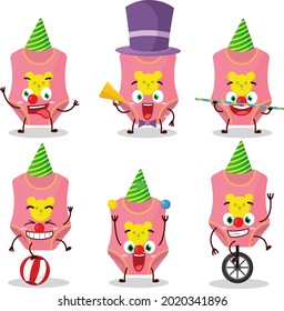 Cartoon character of baby swimsuit with various circus shows. Vector illustration