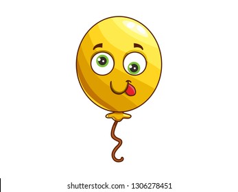 Cartoon character balloons with funny faces