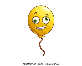 Cartoon character balloons with funny faces