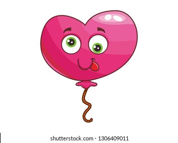 Cartoon character balloons with funny faces