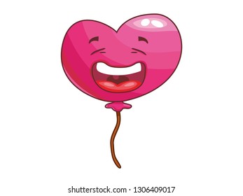 Cartoon character balloons with funny faces