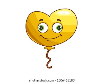 Cartoon character balloons with funny faces