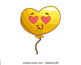 Cartoon character balloons with funny faces