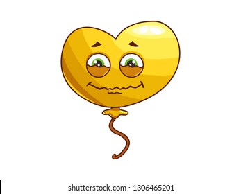 Cartoon character balloons with funny faces
