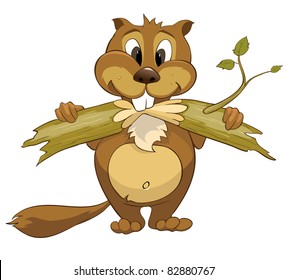 Cartoon Character Beaver