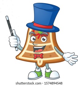 Cartoon character of bell cookies Magician style