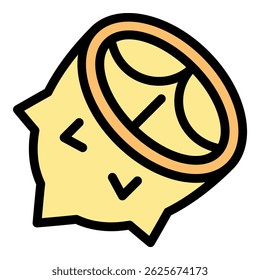 Cartoon character of a bergamot fruit smiling and looking happy, with a kawaii design