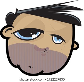 Caricatura con cabeza grande