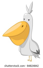 Cartoon Character Bird Isolated on White Background. Vector.