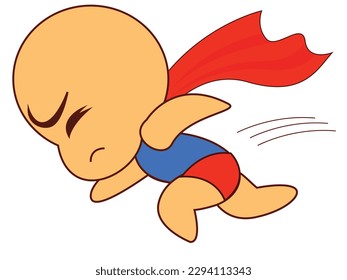 cartoon character body-posture-Super Hero, comfortable for animation