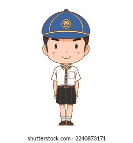 Cartoon Charakter der Jungen-Cupe-Scout.