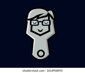 cartoon character boy design logo