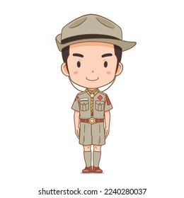 Cartoon Charakter des Jungen scout.