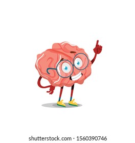 cartoon character brain vector illustration