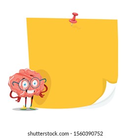 cartoon character brain vector illustration