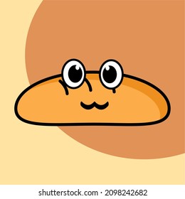 Cartoon character of bread and pastries. Vector illustration. cookies, bread, pie, biscuit, toque chef