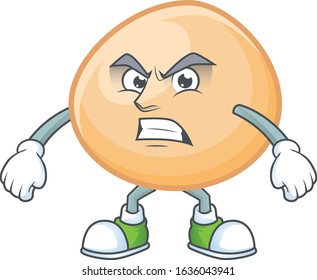 cartoon character of brown hoppang with angry face