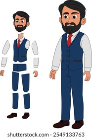 um personagem de desenho animado de homem de negócios