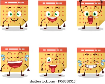 Cartoon character of calendar with smile expression
