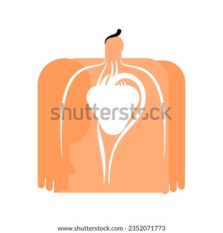 Cartoon character of the cardiovascular system.