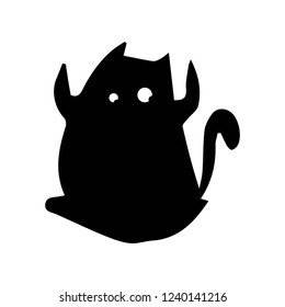 Cartoon Character Cat icon.Vector