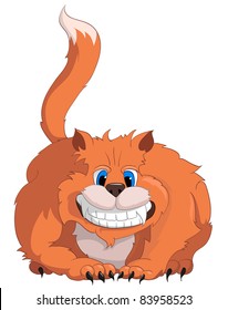Cartoon Character Cat Isolated on White Background. Vector.