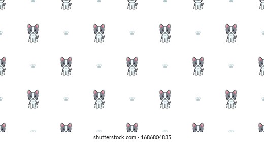 Caricatura de gato fondo de patrón sin fisuras para el diseño.